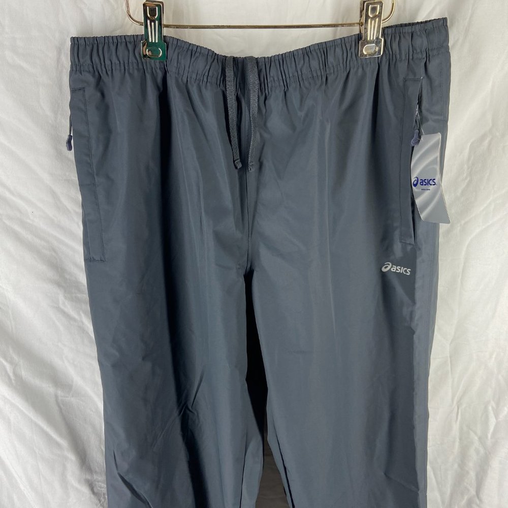 ASICS Mens Dark Gray Waterproof Reflective Pants - Picture 8 of 11